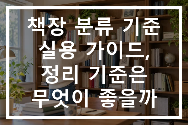 책장 분류 기준 실용 가이드, 정리 기준은 무엇이 좋을까
