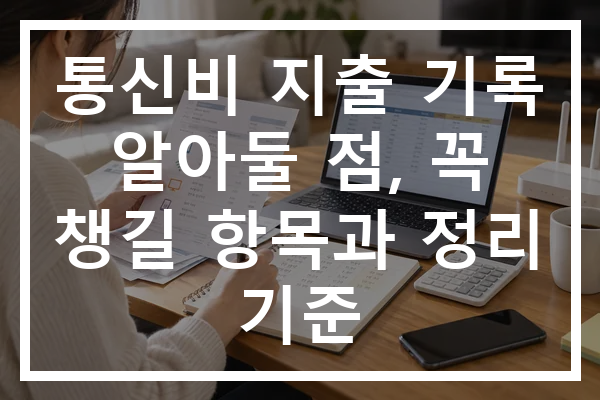 통신비 지출 기록 알아둘 점, 꼭 챙길 항목과 정리 기준