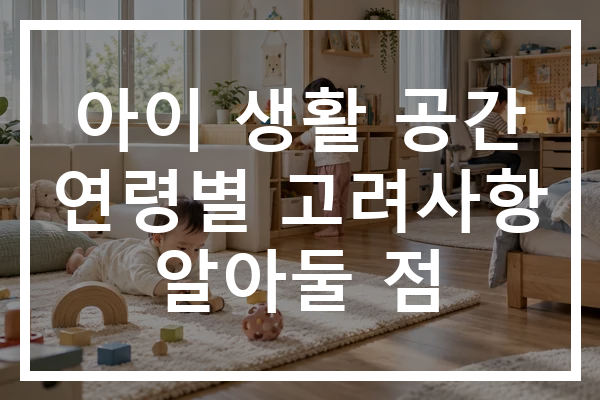 아이 생활 공간 연령별 고려사항 알아둘 점