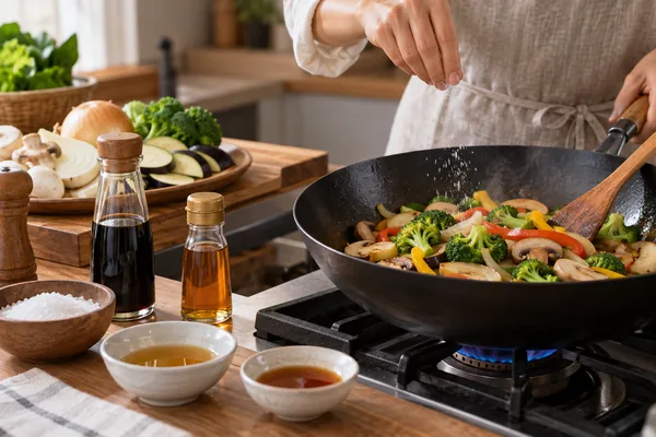 양념별로 달라지는 맛의 방향 관련 AI 생성 예시 이미지