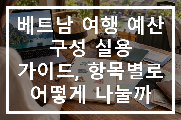 베트남 여행 예산 구성 실용 가이드, 항목별로 어떻게 나눌까