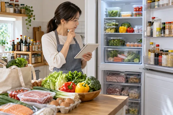 장보기와 보관을 함께 생각해야 하는 이유 관련 AI 생성 예시 이미지