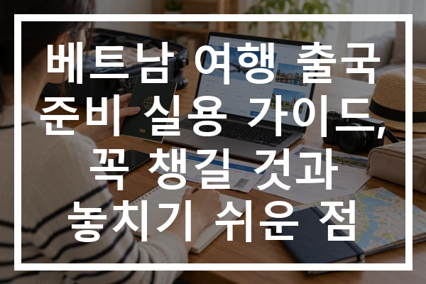 베트남 여행 출국 준비 실용 가이드, 꼭 챙길 것과 놓치기 쉬운 점