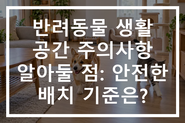 반려동물 생활 공간 주의사항 알아둘 점: 안전한 배치 기준은?