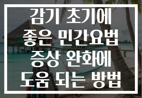 감기 초기에 좋은 민간요법 증상 완화에 도움 되는 방법