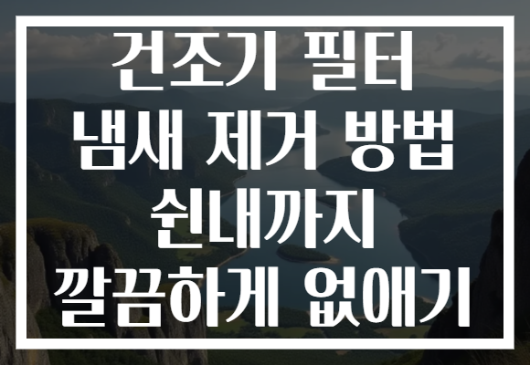 건조기 필터 냄새 제거 방법 쉰내까지 깔끔하게 없애기