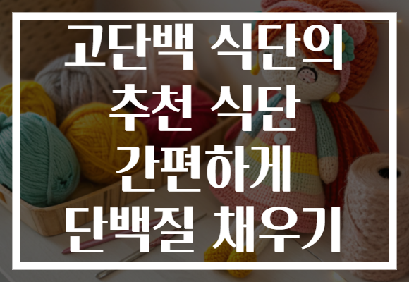 고단백 식단의 추천 식단 간편하게 단백질 채우기