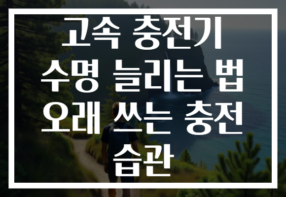 고속 충전기 수명 늘리는 법 오래 쓰는 충전 습관
