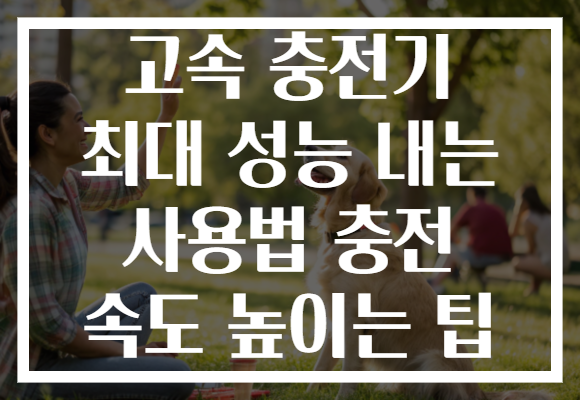 고속 충전기 최대 성능 내는 사용법 충전 속도 높이는 팁
