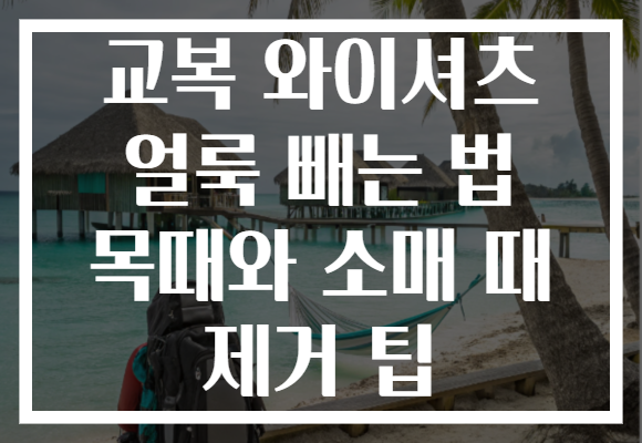 교복 와이셔츠 얼룩 빼는 법 목때와 소매 때 제거 팁