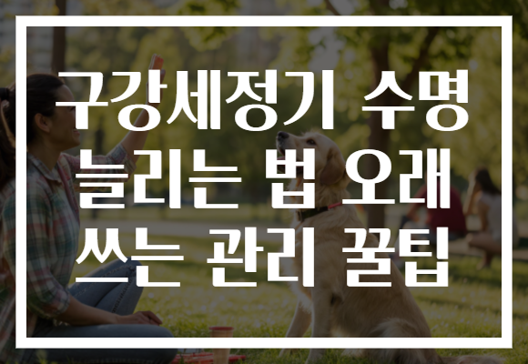 구강세정기 수명 늘리는 법 오래 쓰는 관리 꿀팁