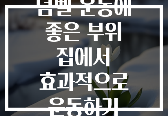 덤벨 운동에 좋은 부위 집에서 효과적으로 운동하기