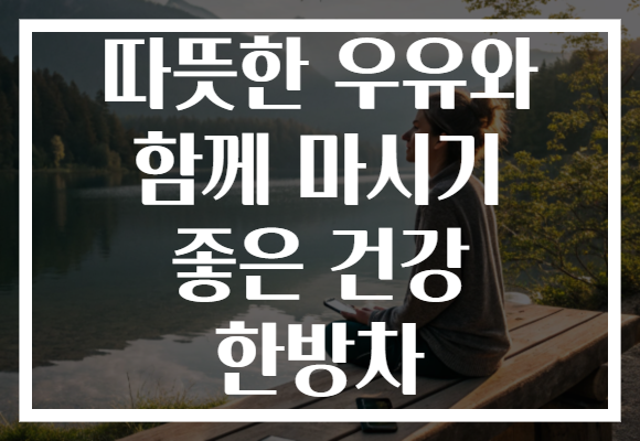 따뜻한 우유와 함께 마시기 좋은 건강 한방차
