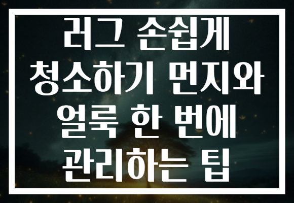 러그 손쉽게 청소하기 먼지와 얼룩 한 번에 관리하는 팁