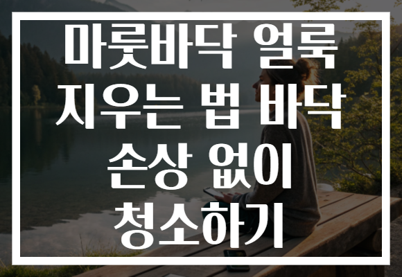 마룻바닥 얼룩 지우는 법 바닥 손상 없이 청소하기