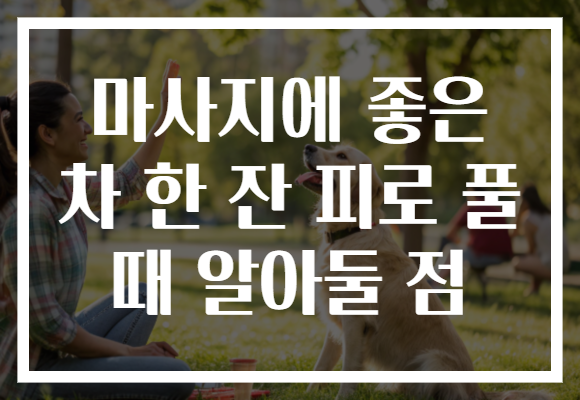 마사지에 좋은 차 한 잔 피로 풀 때 알아둘 점