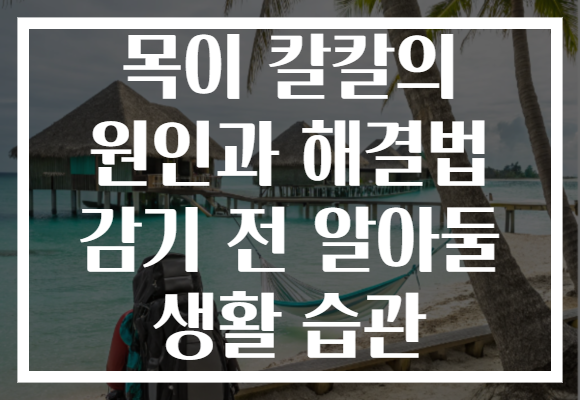 목이 칼칼의 원인과 해결법 감기 전 알아둘 생활 습관