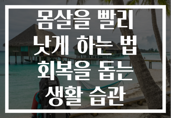 몸살을 빨리 낫게 하는 법 회복을 돕는 생활 습관