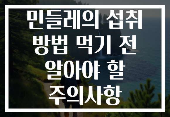 민들레의 섭취 방법 먹기 전 알아야 할 주의사항