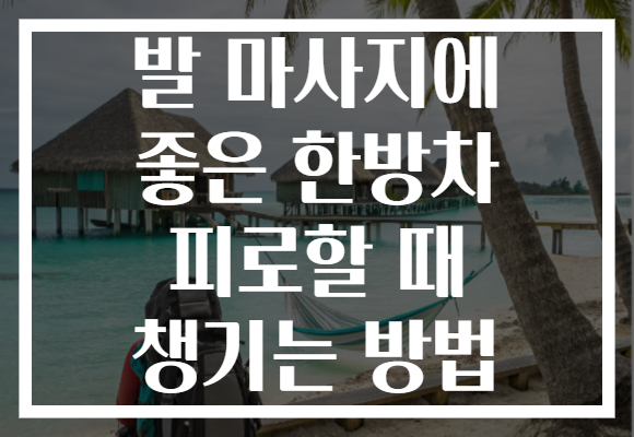 발 마사지에 좋은 한방차 피로할 때 챙기는 방법