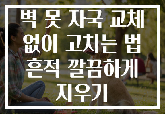 벽 못 자국 교체 없이 고치는 법 흔적 깔끔하게 지우기