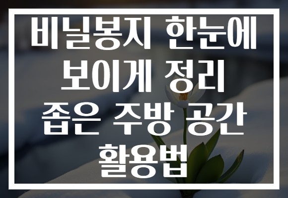 비닐봉지 한눈에 보이게 정리 좁은 주방 공간 활용법