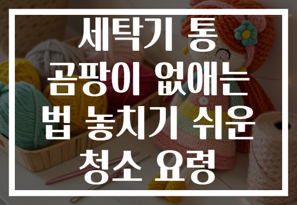 세탁기 통 곰팡이 없애는 법 놓치기 쉬운 청소 요령