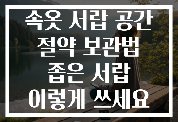 속옷 서랍 공간 절약 보관법 좁은 서랍 이렇게 쓰세요