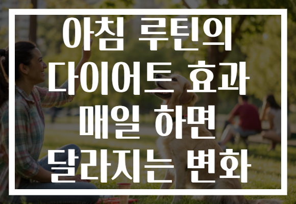 아침 루틴의 다이어트 효과 매일 하면 달라지는 변화