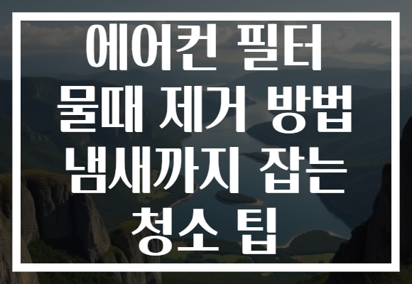 에어컨 필터 물때 제거 방법 냄새까지 잡는 청소 팁