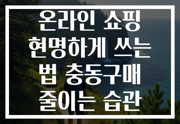 온라인 쇼핑 현명하게 쓰는 법 충동구매 줄이는 습관