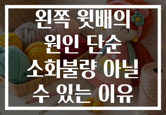 왼쪽 윗배의 원인 단순 소화불량 아닐 수 있는 이유