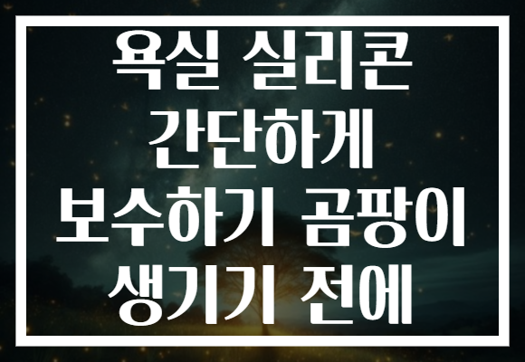 욕실 실리콘 간단하게 보수하기 곰팡이 생기기 전에