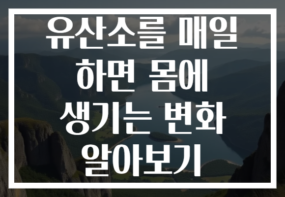 유산소를 매일 하면 몸에 생기는 변화 알아보기