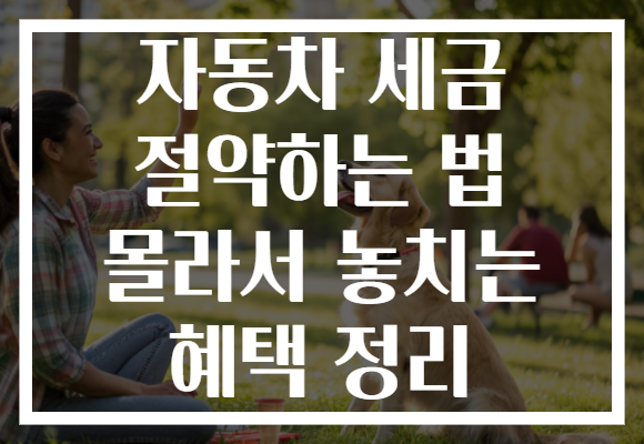 자동차 세금 절약하는 법 몰라서 놓치는 혜택 정리