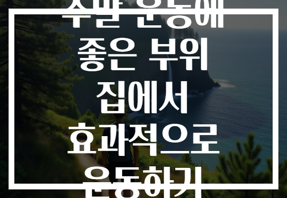 주말 운동에 좋은 부위 집에서 효과적으로 운동하기