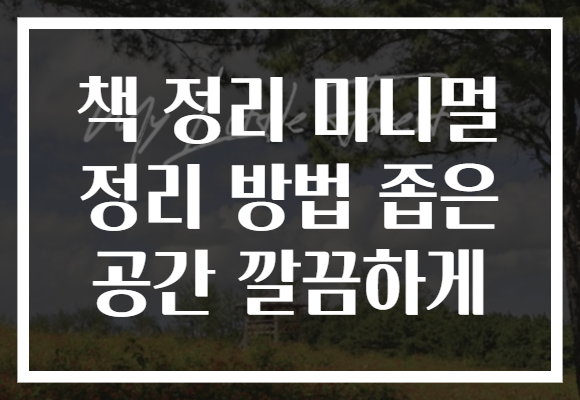 책 정리 미니멀 정리 방법 좁은 공간 깔끔하게