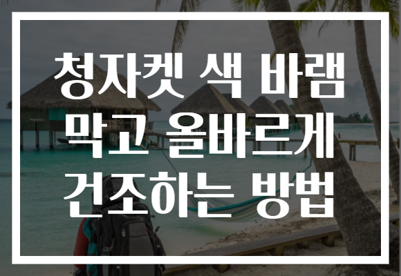 청자켓 색 바램 막고 올바르게 건조하는 방법