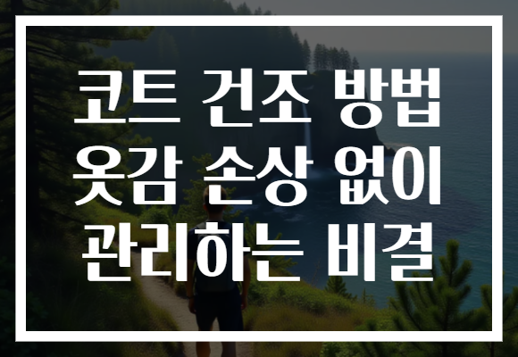 코트 건조 방법 옷감 손상 없이 관리하는 비결