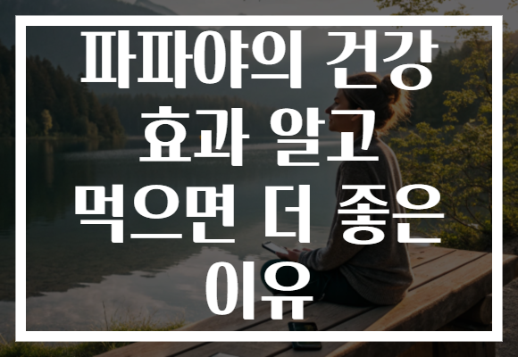 파파야의 건강 효과 알고 먹으면 더 좋은 이유