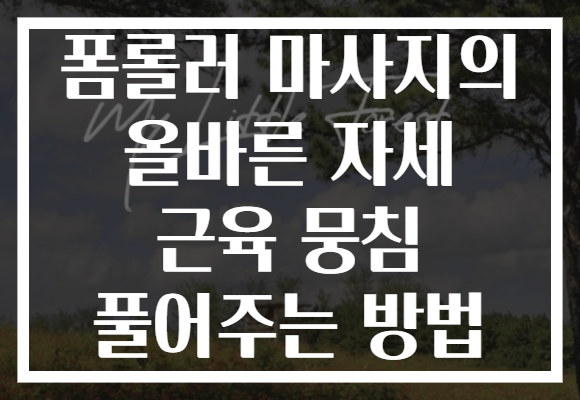 폼롤러 마사지의 올바른 자세 근육 뭉침 풀어주는 방법