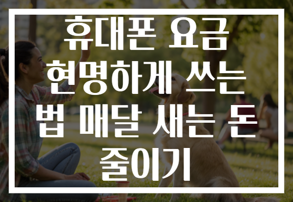 휴대폰 요금 현명하게 쓰는 법 매달 새는 돈 줄이기