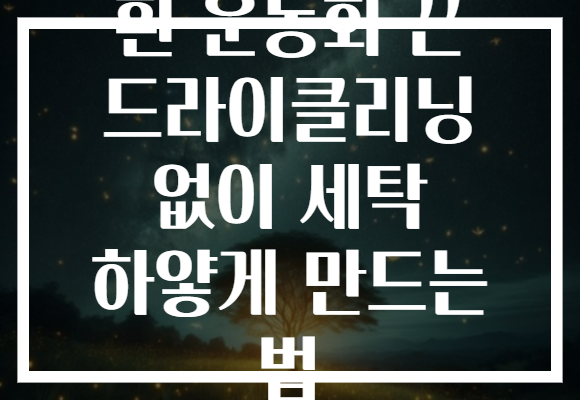 흰 운동화 끈 드라이클리닝 없이 세탁 하얗게 만드는 법