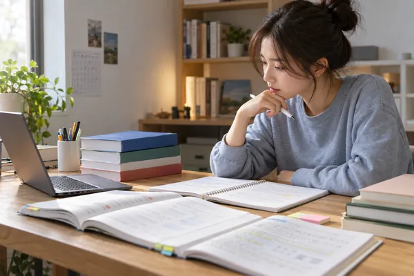 시험 준비 자료 선택 실용 가이드, 먼저 무엇을 기준으로 봐야 할까? 관련 AI 생성 예시 이미지