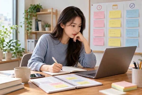 지원 단계별로 일정 우선순위를 나누는 방법 관련 AI 생성 예시 이미지