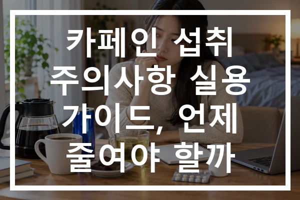 카페인 섭취 주의사항 실용 가이드, 언제 줄여야 할까