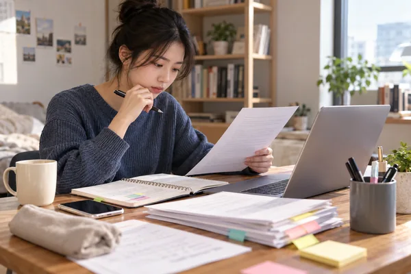 공고문을 볼 때 실수하기 쉬운 체크포인트 관련 AI 생성 예시 이미지